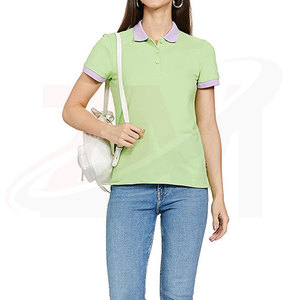 Venta Directa de Fábrica, Camiseta Polo para Mujer con Diseño Liso Personalizado, Alta Calidad, Precio Económico, Transpirable, Tallas Grandes - Product Image 3