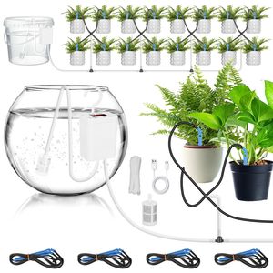 Kit Irrigazione Automatica Intelligente a Goccia Silenzioso 4W con 16 Punte a Goccia, Allarme Basso Livello Acqua e Batteria, Dispositivo Efficiente per l'Irrigazione delle Piante da Esterno - Product Image 4