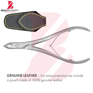 Coupe-cuticules en acier inoxydable de haute qualité avec étui en cuir, outil professionnel pour éliminer les peaux mortes, soin des ongles - Product Image 6
