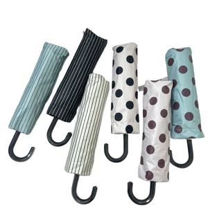 Paraguas Plegable Manual de Doble Uso para Mujer, Diseño Coreano, 8K 190T, Revestimiento Negro, Diseño de Puntos, Protección Solar, Ligero y Curvo - Product Image 5