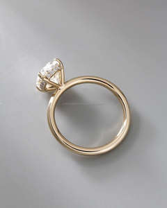 IGI/GIA Lab Grown Cut Diamond Vintage 14K Anillo de boda/compromiso amarillo Unisex Oro blanco fino para fiesta de aniversario-Worthy - Product Image 4