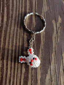 Llavero de conejo con cuentas, accesorio para bolso, hecho a mano, ecológico, para bodas y manualidades. - Product Image 5