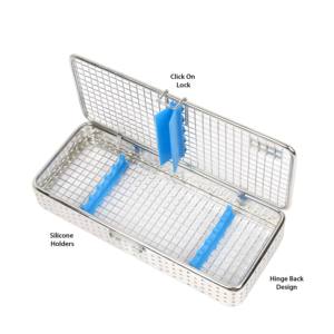 Caja de Esterilización de Malla de Alambre de Acero Inoxidable de Alta Calidad, Bandeja para Instrumentos Quirúrgicos Dentales, Certificación CE, Java Surgical - Product Image 3