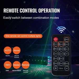 4-in-1 RGB luci stroboscopiche a LED effetti di illuminazione con suono attivato per DJ Club Disco matrimonio compleanno natale-nero - Product Image 4