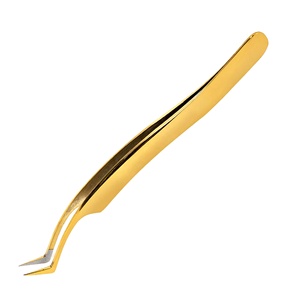 Pince à épiler professionnelle en acier inoxydable de qualité supérieure pour extensions de cils, longue, à pointe fine, outil de beauté de haute qualité - Product Image 6