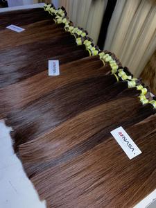 Precio de fábrica vietnamita virgen Remy cabello humano Super doble dibujado marrón extensiones a granel 100 g/paquete para mujeres - Product Image 4