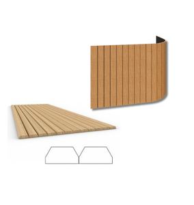 Panneaux muraux en bois massif à lattes, surface 3D insonorisée, revêtement mural décoratif en bois naturel pour salon, salle de bain et espaces intérieurs - Product Image 2