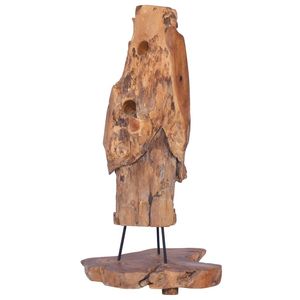 Porte-bouteilles en teck massif pour 8 bouteilles 15,7''x11,8''x31,5'' - Solution de rangement élégante et durable - Product Image 4