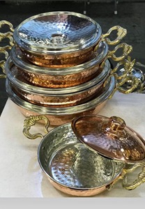 Olla de Cobre Más Demandada, Acabado Martillado, Diseño Vintage, Forma Redonda, Utensilios de Cocina de Metal Duradero con Tapa - Product Image 6