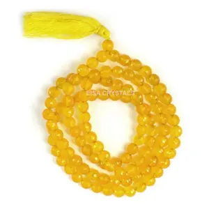 Tự nhiên màu vàng Onyx mặt Tinh thể nhà sản xuất Bead jap mala chất lượng tốt nhất hạt jap mala tinh thể chữa bệnh tinh thể đồ trang sức