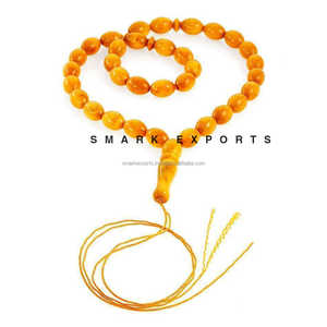 Premium Amber Resin Tasbih 33 <b>Beads</b> Muslim Prayer Rosary Misbah Subha Zikr Dhikr Meditation <b>Beads</b> Ideal for Spiritual Gift Use - Product Image 1