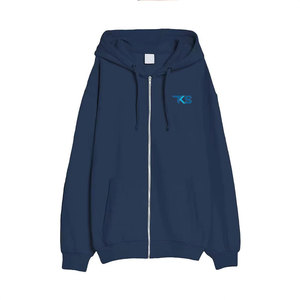 Comfortable Modern <b>Zip</b> Hooded Layer With Wide Fit Fleece Interior Large <b>Pockets</b> And Rib Finish Oversized Zipper <b>Hoodies</b> - Product Image 3
