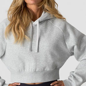 Nueva Colección Sudadera Corta Informal Ligera de Algodón con Logotipo Personalizado, Diseño Nuevo, Estampado y Colorido para Mujer, Venta al Por Mayor - Product Image 5