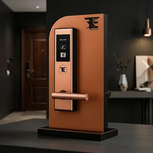 Serrure de porte intelligente en acier inoxydable Rose Gold TES 705SSB avec RFID et accès par clé mobile pour portes en bois - Product Image 5
