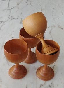 Wooden Mug Handmade Solid Wood Coffee Cup Natural Grain Rustic Style Eco Friendly Drinkware for Cafe Use - Product Image 2