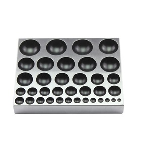 24 Depressions Cavity Jewelers Block Steel Dapping Block Half Square Die, Heavy Duty Stainless Steel Construction Jewelry Making - Product Image 6