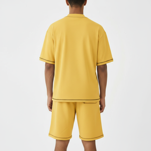 Conjunto de Camiseta y Pantalones Cortos de Verano para Hombre, Estampado Informal, Transpirable, de Poliéster y Algodón, 2 Piezas, Manga Corta, para Fin de Semana - Product Image 5
