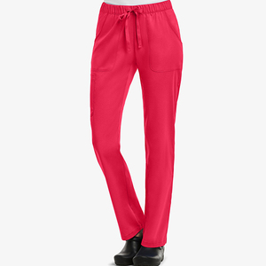 Vente d'usine – Pantalon de travail décontracté pour femme, avec cordon de serrage, deux poches, coupe longue, grande taille, uni, pour infirmières - Product Image 1