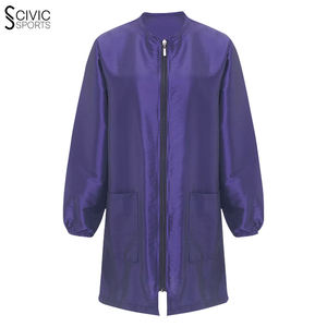 Nouvelle génération barbier blouse imperméable tablier de travail Cape unidirectionnel fermeture éclair gilet gilets respirant Vintage décoration OEM Service - Product Image 3