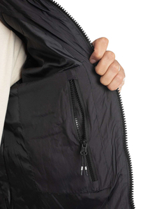 Veste matelassée écologique pour homme, idéale pour l'hiver et les activités de plein air, personnalisable, légère, résistante à l'eau, coupe-vent, à capuche, avec fermeture éclair et devant tricoté - Product Image 4