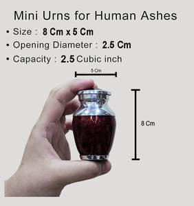 Elegante Caja de Aluminio Azul Oscuro para Cenizas Humanas, Grabada a Mano, Decorativa, Moderna, con Forma de Corazón de Terciopelo, Hermosa - Product Image 6