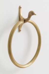 Anillo Porta Toallas Redondo de Latón para Montar en la Pared, Accesorios Modernos para el Hogar, Decoración de Baño, Toallero de Lujo con Acabado Duradero Antioxidante - Product Image 2