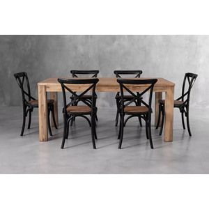 Ensemble de table et chaises de jardin en teck, mobilier de jardin pour repas en plein air - Rochelle - Product Image 2