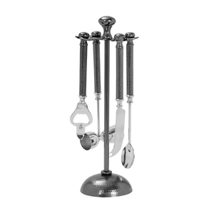 Porte-ustensiles de cuisine en acier inoxydable avec 10 crochets, support mural en métal pour ustensiles, accessoire - Product Image 3