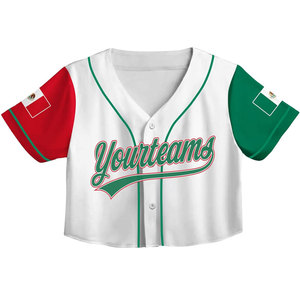 Jersey de Béisbol Personalizado para Mujer, Estilo Nacional con Estampado de México, Nombre, Número y Logotipo Personalizados, Ropa Deportiva Suave - Product Image 2