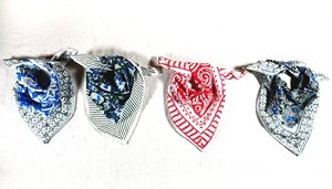 Handmade Indian Cotton Square <b>Bandana</b> Block Print Floral Breathable Scarf for Summer & Spring/Summer Soft Neck Wrap - Product Image 6