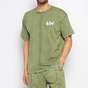 Diseña tu Propio Logotipo, Camisetas para Hombre con Lavado Ácido, 100% Algodón, Corte Holgado, Ropa Casual, Último Diseño en Camisetas con Lavado Ácido para Hombre - Product Image 1
