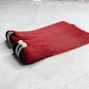 Extensions de cheveux humains lisses en os vierge brut de 8 à 40 pouces Double tirage Faisceaux de cheveux vietnamiens de luxe rouge clair - Product Image 3