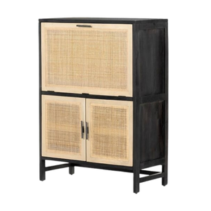 Hot Selling Livingroom Furniture Storage <b>Sideboard</b> Cabinet Black Color With Teak Wood Stand for SALE - Product Image 2