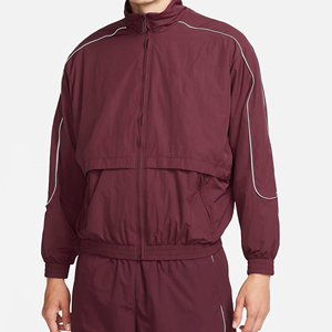 Ensemble de survêtement coupe-vent personnalisé en nylon pour femme : veste de sport zippée et pantalon coupe-vent pour l'entraînement - Product Image 2