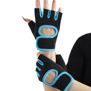 Gants de musculation unisexes en néoprène rembourrés, support de poignet, protection respirante de la paume, fermeture auto-agrippante, emballage personnalisable, noir - Product Image 3