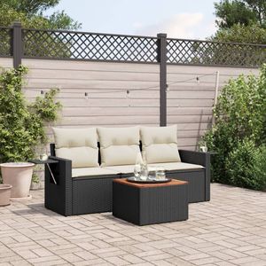 Conjunto de Sofás Negros para Jardín, Muebles de Patio - Product Image 1