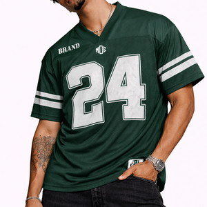 Maillot de football américain unisexe surdimensionné en mesh Y2K Streetwear, 100% polyester respirant, vêtements d'équipe, logo personnalisé, fabrication OEM, USA - Product Image 3