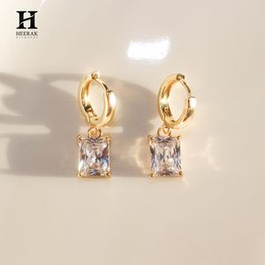 <b>Emerald</b> Cut Diamond Drop Earrings – 14k Gold with Certified Diamonds – Fine Jewelry Manufacturer - Product Image 6