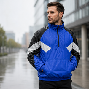 Custom Windbreaker <b>Jacket</b> Men Waterproof Lightweight Windbreaker Custom Logo Reflective <b>Zip</b> <b>Up</b> <b>Jacket</b> Coat - Product Image 1