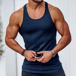 Wholesale Casual Cotton <b>Men's</b> Ribbed Tank Top Breathable Gym Apparel with Embroidery Bulk Order Factory Production International - Product Image 2