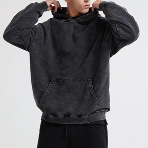 เสื้อฮู้ดดี้ผู้ชายพรีเมียมทรงปกติ ผ้าฝ้าย 100% ซักย้อมสีแบบวินเทจ เนื้อผ้าหนา ใส่ได้ในฤดูหนาว - Product Image 3