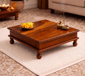 Handcrafted Solid Wood Pooja Chowki | Traditional Indian Bajot Idol <b>Stand</b> | Jodhpur Export - Product Image 5
