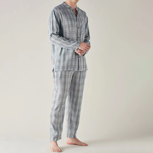 Ensemble pyjama à manches courtes pour hommes, vêtements de nuit légers d'été, vêtements de maison doux, vêtements de détente en deux pièces, mélange de coton respirant - Product Image 4