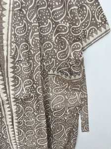 Bata Kimono de Algodón con Estampado de Bloques, Ropa de Dormir de Verano, Talla Única - Product Image 2