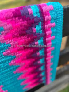 Couverture de cheval de spectacle de meilleure qualité pour l'équitation occidentale Couleurs attrayantes Laine de Nouvelle-Zélande Double tissage Tapis de selle tissés à la main - Product Image 5