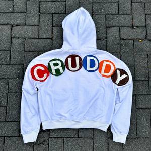 Vente en gros de sweats à capuche pour hommes, coupe oversize et ample, en molleton French Terry, à manches longues, avec impression en relief et broderie - Product Image 6