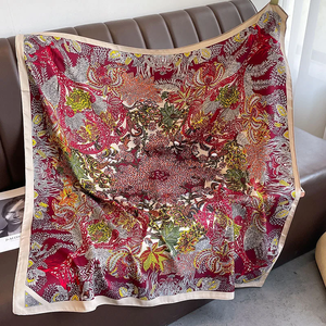 90*90cm Square Scarf Twill Cotton Feeling Women <b>Head</b> Shawls And <b>Wraps</b> Luxury Print Neck Scarves Hijab Bandana Pashmina - Product Image 2