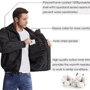 Sweat-shirts de sécurité pour travailleurs à double couche haute visibilité avec doublure polaire réfléchissante - Prix de gros - Product Image 6