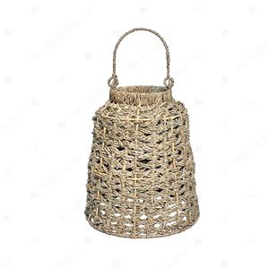Farol de mimbre mediterráneo, portavelas colgante de cuerda, faroles de jardín, portavelas de cristal, luz decorativa para interiores - Product Image 3