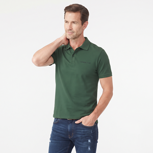 Polo pour homme à manches courtes, uni, en tissu tricoté, pour l'été, décontracté et habillé, vente en gros - Product Image 4